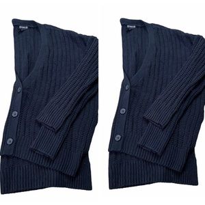 Express | Black Hi-Low Button Down Cardigan